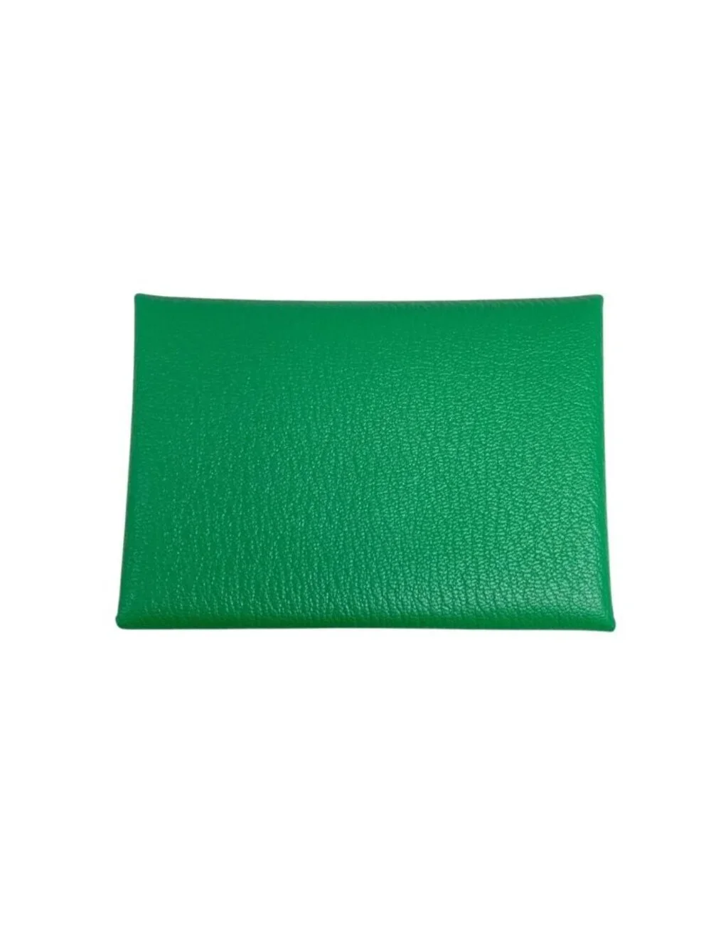 Hermes Coin Purse Calvi Duo Verso Bamboo Mauve Pale Green Pink Silver